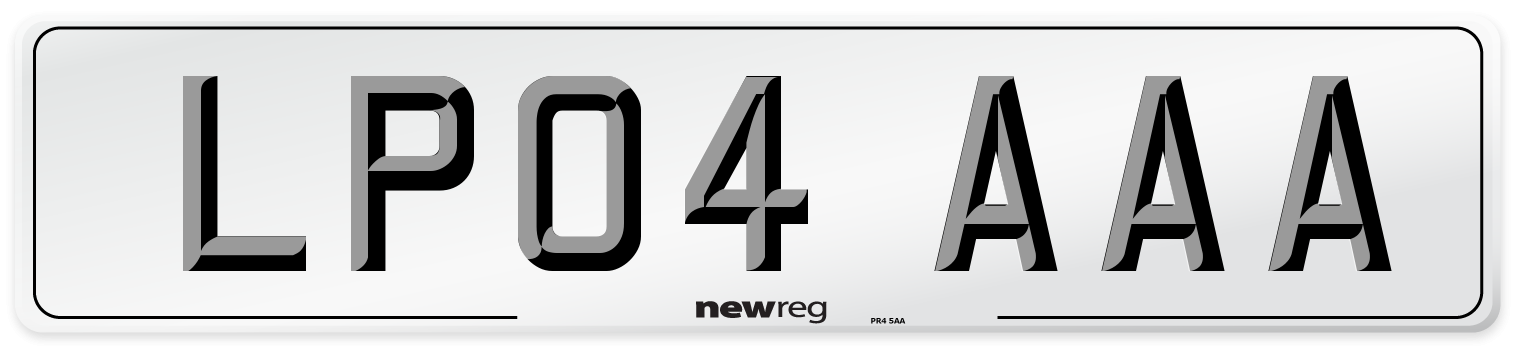 LP04 AAA Number Plate from New Reg